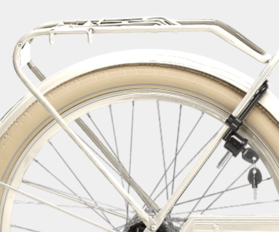 Cargo carriers for adult bicycles - Cream color