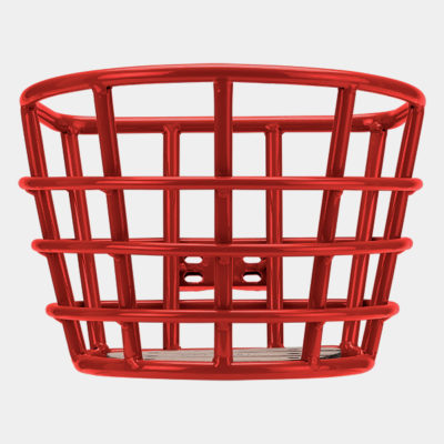 Bicycle basket D-shaped small, Red